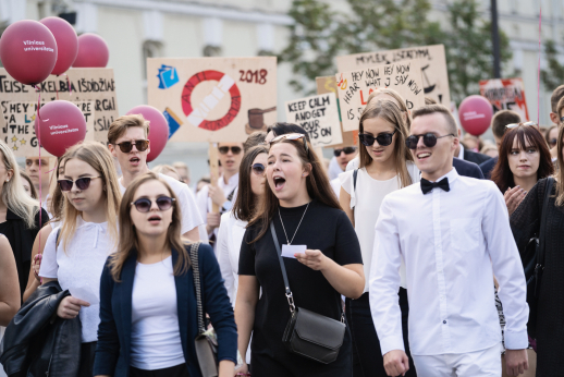 440-ieji VU studijų metai prasidės įspūdinga eisena