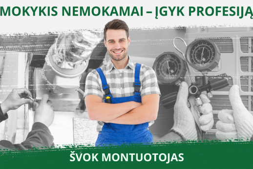 Tapk šildymo, vėdinimo, oro kondicionavimo sistemų montuotoju Tapk šildymo, vėdinimo, oro kondicionavimo sistemų montuotoju