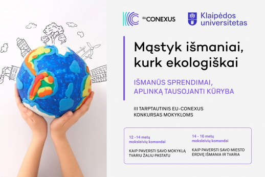 3-iasis EU-CONEXUS konkursas mokykloms „Think Smart, Create Green“