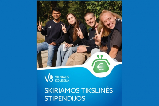 Pasirinkusiems šias studijas studentams bus skiriamos tikslinės stipendijos