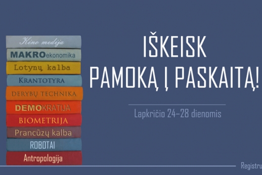 KU moksleivius kviečia iškeisti PAMOKĄ į PASKAITĄ