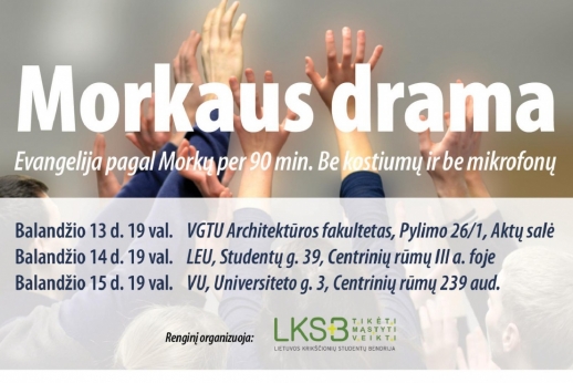 LEU vyks spektaklis „Morkaus drama“